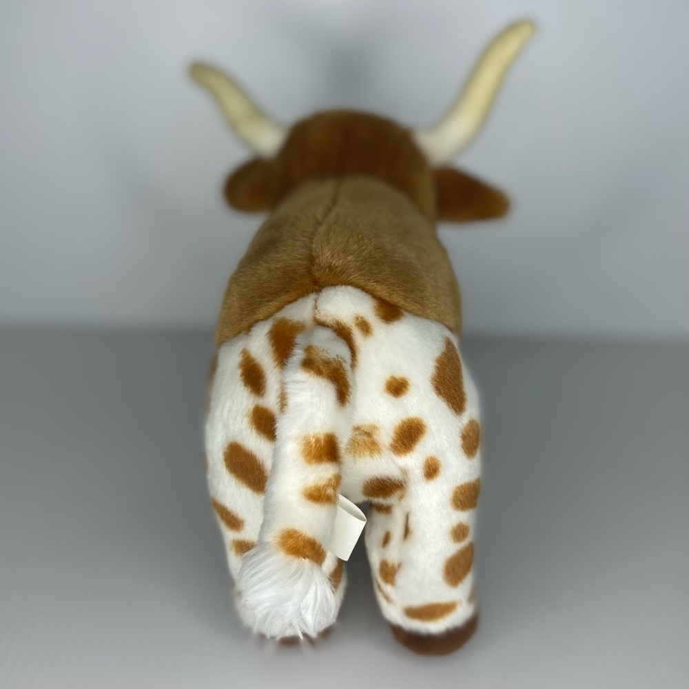 Realistic Plush 11” Cow Texas Longhorn Bull Steer Miyoni by Aurora 2019 - Picture 4 of 11